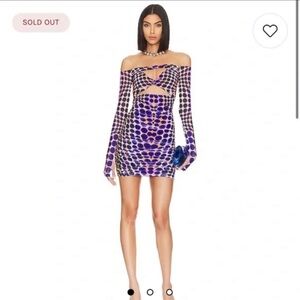 NWT AFRM multi color polka dot dress